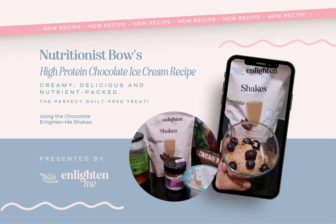 High Protein Chocolate Ice Cream Recipe Using the Enlighten Me Shake