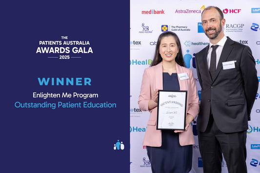 Enlighten Me wins Outstanding Patient Education Award at the Patients Australia Gala 2025
