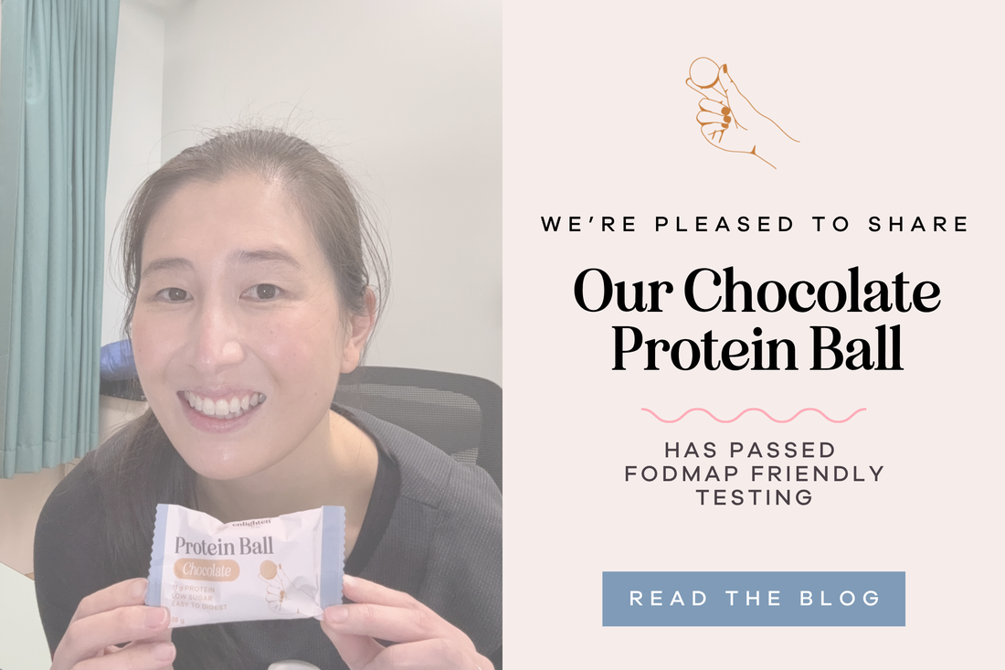 Enlighten Me Chocolate Protein Ball passes FODMAP-friendly testing