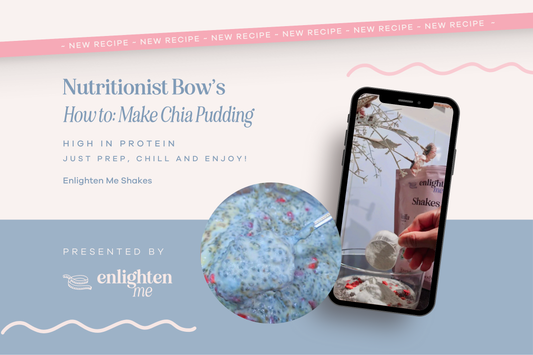 High Protein Chia Pudding with the Enlighten Me Shakes