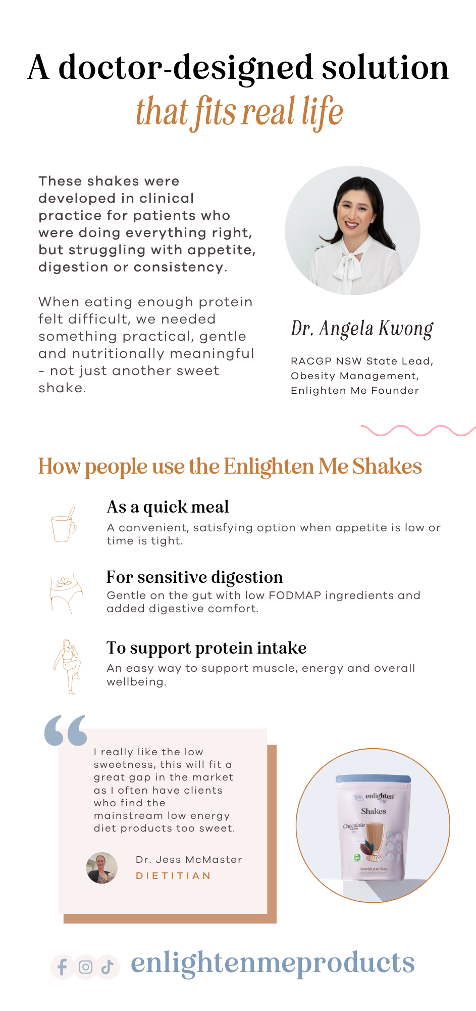 Enlighten Me shake brochure — back